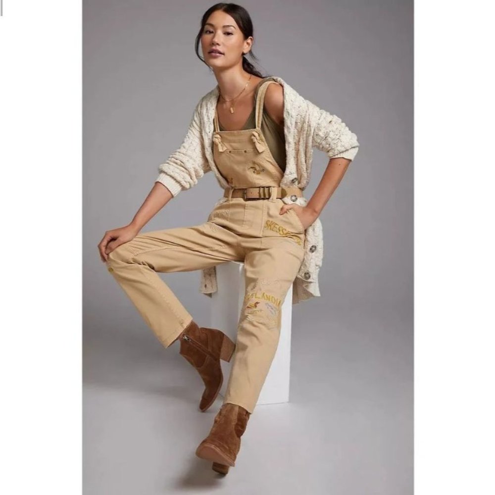 Anthropologie Pilcro The Wandered Denim Overall
